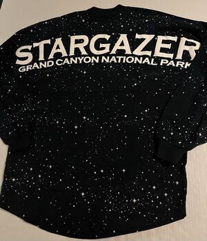 Grand Canyon STARGAZER Dark Sky Park Spirit Jersey Shirt XL Stars All Over
